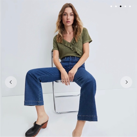 NWT veronica beard carson high rise ankle flare jeans indigo rinse size 28 - Picture 2 of 11